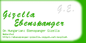 gizella ebenspanger business card